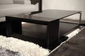 Coffee table simple modern tempered glass metal coffee table living room black nordic. Contemporary Coffee Table With Black Glass Top El Monte California Bhtreble