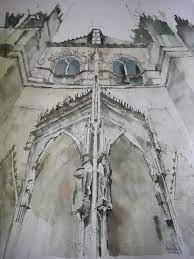 The front of the early church of san pedro of avila is an entirely logical design of simple character. Pin On Watercolors Drawings