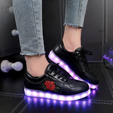 Unisex Luminous Sneakers With Light Led Shoes With Flower Glowing Sneakers Sneakers Sneakers Outfit Sneakers Adida Led Shoes Light Up Sneakers Light Sneakers