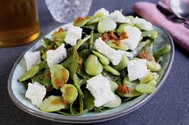 Salade De Feves Chevre Pousse D Epinards Recettes De Cuisine Salade De Feves Salade