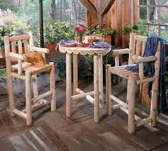 3 Piece Log Cafe Bistro Set By Rustic Natural Cedar Furniture Company 514 99 The Three Piece Outdoor Patio Furniture Sets Patio Furnishings Cedar Furniture