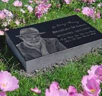 Custom Photo Laser Engraved Granite Headstone | Cemetery ...