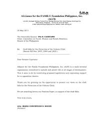 Position paper example philippines : Protection Of The Unborn Child Act Alfi Position Alliance For The Family Foundation Philippines Inc