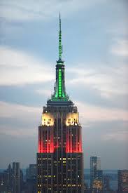 10 8 18 Red White Green For Columbus Day Empire State Empire State Building New York Pictures