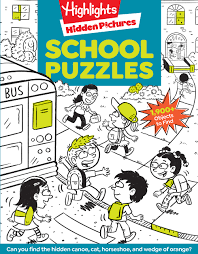 For more than 70 years, highlights™ children's magazine has been bringing fun with a purpose™ to kids everywhere. School Puzzles Highlights Hidden Pictures Highlights 9781684376551 Amazon Com Books