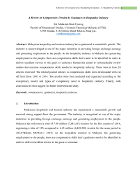 The market is segmented by type (chain hotels and independent hotels), by segment (service apartments, budget and economy hotels, mid and upper mid scale hotels and luxury hotels). Doc A Review On Competencies Needed By Graduates In Hospitality Industry Siti Muhariah Academia Edu