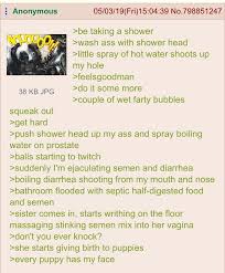 Up to 80% of our daily water usage can happen in the bathroom, with showers using an average of 10 litres per minute. Anon Has Fun In The Shower Greentext