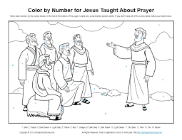 Andrew novena prayer, coloring page, and worksheet. Bible Coloring Pages For Kids Jesus Taught About Prayer