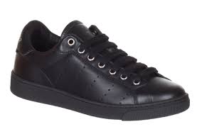 Dsquared2 Womens Black Nappa Leather Santa Monica Low Top Sneakers Shoes