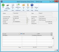 Гари олдман, аманда сайфред, лили коллинз и др. No Journal History On Bank Transaction Entry Zoom Auto Deposit Microsoft Dynamics Gp Forum Community Forum