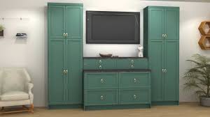 There are also kitchen cabinets towards the wall for a small pantry and hung up high for closed storage. Build A Tv Wall Unit With Ikea Kitchen Cabinets