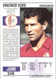 Enzo scifo ist ein ehemaliger fußballspieler aus belcika. Card 248 Enzo Scifo Score Italian League 1992 Laststicker Com