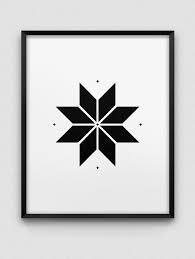 Nordic Style Print Star Design Print Black And White Etsy Nordic Style Norwegian Design Star Designs