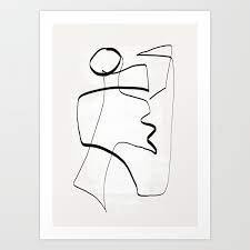 Abstract lines stock photos and images. Abstract Line Art 6 Art Print By Thingdesign Society6
