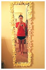 Want To Get A Mirror Similar And Do This For Salene Maybe Ill Get A Small Mirror And Do Flowers And Her Initials Girls Room Decor Room Diy Diy Decor