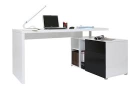 bureau design laque brillant blanc et noir avec rangements a droite maxi avec images bureau design design meuble design