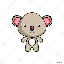 Element de petit gateau carre jaune simple dessin anime. Dessin Anime Mignon Modele De Logo Koala Sur Fond Vecteur Stock Crushpixel