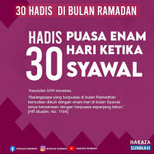 Semoga informasi ini bermanfaat dan memberi banyak pengetahuan baru untuk kita semua. Hakazasunnah Perkongsian Hadis Puasa 6 Hari Ketika Syawal Ø¨Ø³Ù… Ø§Ù„Ù„Ù‡ ÙˆØ§Ù„Ø­Ù…Ø¯ Ù„Ù„Ù‡ ÙˆØ§Ù„ØµÙ„Ø§Ø© ÙˆØ§Ù„Ø³Ù„Ø§Ù… Ø¹Ù„Ù‰ Ø±Ø³ÙˆÙ„ Ø§Ù„Ù„Ù‡ ÙˆØ¨Ø¹Ø¯ Daripada Abu Ayyub Al Ansari Ra Rasulullah Saw Bersabda Ù… Ù† Øµ Ø§Ù… Ø± Ù… Ø¶ Ø§Ù† Ø« Ù…