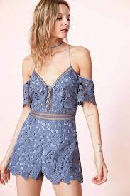 Saylor Mandy Floral Lace Off The Shoulder Romper Fashion Romper Rompers Lace Romper