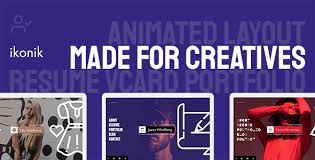 ikonik resume/cv animated template