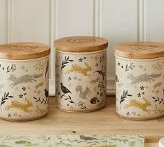 It's the one thing in the kitchen that most people insist on being a matching set. Woodland Fox Rabbit Leaves Tea Coffee Sugar Canisters Storage Jars 28 95 Picclick Uk