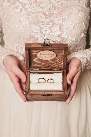 Personalized Wedding Ring Box Rustic Wooden Ring Box Rustic Etsy Wooden Ring Box Personalised Wedding Ring Boxes Wedding Ring Box