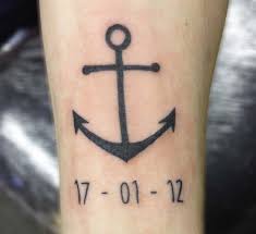 Anchor And Date Tattoo Tattoo Date Anchor Tatouage