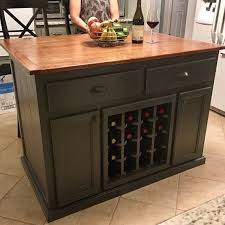 Kitchen Island With 10 Overhang And Wine Rack Kitchen Island Furniture Kitchen Remodel Kitchen