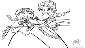 Strange monster coloring page #333. Coloring Page Of Elsa And Anna Holding Hands