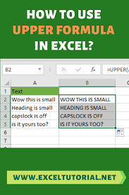 How To Use Upper Formula In Excel In 2020 Excel Tutorials Microsoft Excel Excel Shortcuts