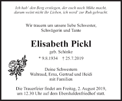 People all over the world create products and work in stores. Traueranzeigen Von Elisabeth Pickl Zeit Des Gedenkens De