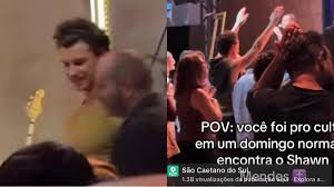Shawn Mendes vai a igreja em SP com Bruna Marquezine, Sasha e João Lucas