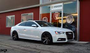 2007 White Audi S5 With Machined Black With Dark Tint Niche Sport Verona Wheels 20 Inch Verona Rims 20x10 5 All The Way Around Car Wheels Audi S5 Audi