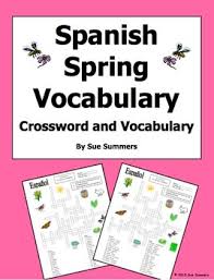 You can do the exercises online or download the worksheet as pdf. Spanish Spring Crossword Puzzle Worksheet And Vocabulary Primavera