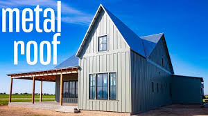 From the dark roof and black framed windows to the white and black exterior. The Best Metal Roof For A Modern Farmhouse Galvanized Vs Galvalume Whats The Difference Youtube