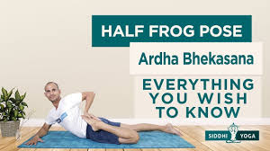 Ardha Bhekasana Half Frog Pose Benefits How To Do Contraindications By Yogi Tara Siddhi Yoga Youtube Frog Pose Yoga Yoga Siddhi