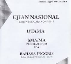 Soal Un Sma Bahasa Inggris 2015 Paket 4 Untuk Latihan Ujian Cari Soal