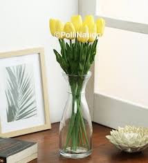 Tuesday Toppers Yellow Tulip Flowers Set Of 10 Shop Online On Amazon Flipkart Pepperfry Or Visit Us Pollination Yellow Tulips Tulips Flowers Pollination