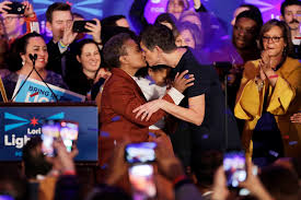 Your partner does not have the right skin color, lori. Lori Lightfoot Left Kisses Her Spouse Amy Eshleman At Her Election Night Party Tuesday April Las Vegas Review Journal