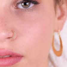 Nose Ring, Tribal Nose Ring, Gold Nose Ring, Ear Piercing, Tribal Nose  Piercing, Indian Nose Ring, 20g, Nose Piercing, Solid Gold Nose Ring