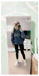 Comfy Winter Outfit Leggings And Nike Socks Outfit Target Leggings St Thomas Swe Cute Outfits With Leggings Outfits With Leggings Comfy Outfits Winter