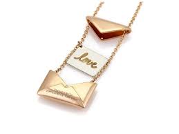 Tiffany Co Sweet Nothing 18k Rose Gold Envelope Letter Pendant Necklace Stylish Jewelry Jewelry Envelope Necklace