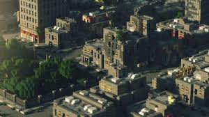 Abandon Post Apocalyptic City Minecraft Project Huge Box Arena Roofed Over So It Was Always Post Apocalyptic City Minecraft City Buildings Minecraft Projects