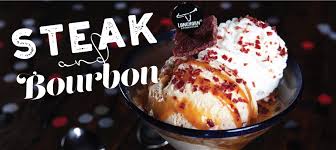 Whipped topping, gelatin marshmallows, candy bars, canned fruits, and nuts are the major players here. Longhorn Introduces Steak And Bourbon Ice Cream Deli Market News