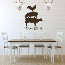 Maybe you would like to learn more about one of these? Amazon Com Farmhouse Wall Decor Farmhouse Vinyl Lettering And Rooster Pig And Cow Silhouette Kitchen Dining Room Living Room Bedroom Decoration Handmade