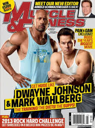 Celebrity Fitness Models Dwayne Johnson And Mark Wahlberg Muscle Fitness Fitness Magazine Mark Wahlberg Muscle