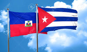 La bandera nacional de haití, está dividida en dos mitades iguales, horizontalmente, siendo la superior azul y la inferior roja. Bandera De Haiti Con La Bandera De Cuba 3d Fotos Retratos Imagenes Y Fotografia De Archivo Libres De Derecho Image 58056214