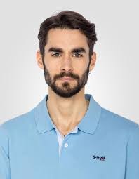 Sky and white blue polo shirt