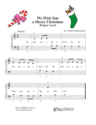 We Wish You A Merry Christmas Violin Sheet Music We Wish You A Merry Christmas Primer Level Arr Gilbert Debenedetti Brightly We Wish You Chri Piano Sheet Music Free Christmas Piano Christmas Piano Music
