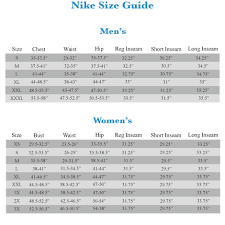 Nike Leggings Size Chart